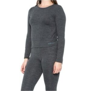 Pajar women’s luxe sport sweater pullover dark grey size large